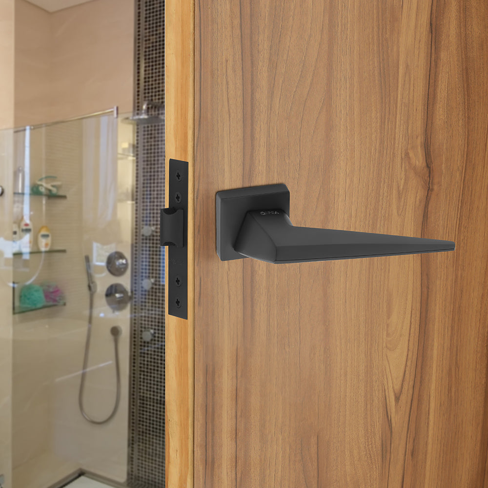 IPSA Carrot Iris Handle Series Without Escutcheons With Baby Latch Finish - Black